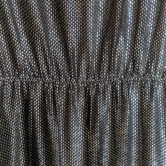 NWT Lush Metallic Midi V-Neck Dress - Picture 4 of 6